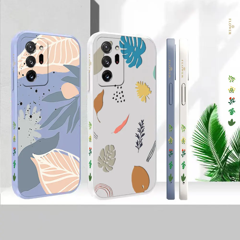 

Abstract Plants Cover or Samsung A50 A30 A20S A10S A10 A14 M32 M22 M12 M32 M40S M80S M60S Note 20 10 9 Pro Plus Lite Case Fundas