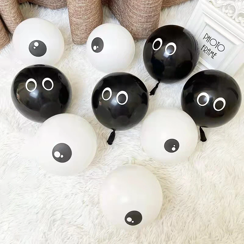 

Белый осьминог глаз 5 дюймов Balloon100 шт./50 шт./30 шт. слот глаз Форма шар моделирование детские игрушки День рождения высокое качество