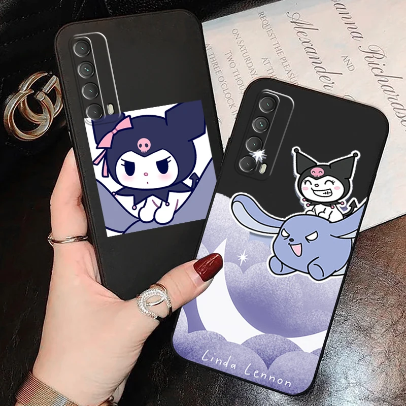 

Hello Kitty Kuromi TAKARA TOMY Phone Case For Huawei P Smart Z 2019 2020 2021 P40 P30 P20 P10 Lite 5G Carcasa Back Black
