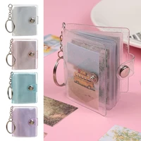 1pc receipt holder stationery key chain accessories portable 2 inch for photos cards photos holder mini photo albums
