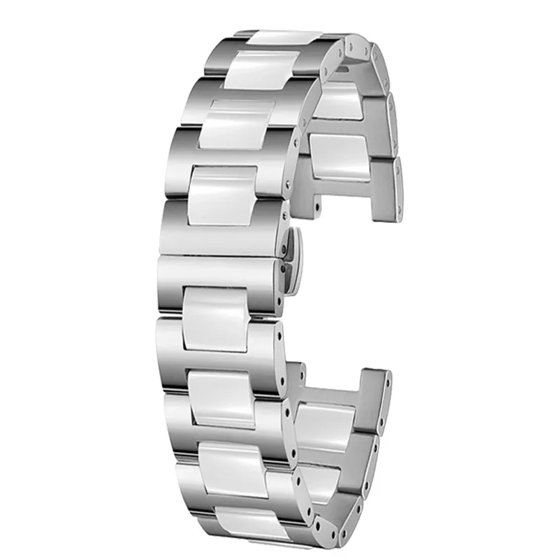 Notched ceramic strap 20*12mm for MK watchband women's sky star Parker series MK5896 ceramic Wristband Bracelet for Folli Follie