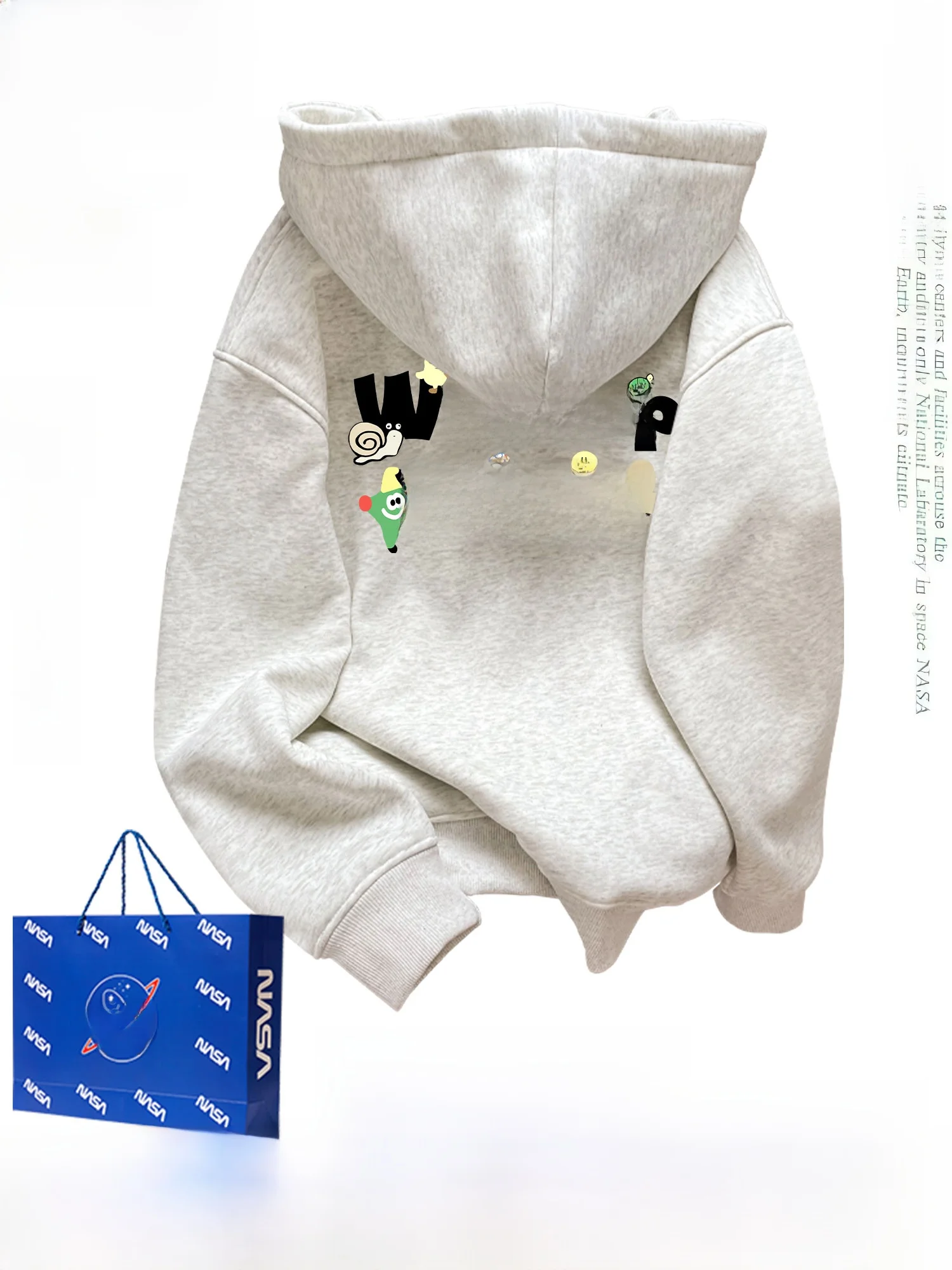  Утолщенная толстовка с капюшоном на флисовой подкладке женская осенне-зимняя