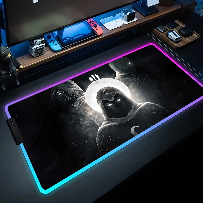 Большой игровой коврик для мыши RGB M-Moonlight ноутбука с подсветкой клавиатуры