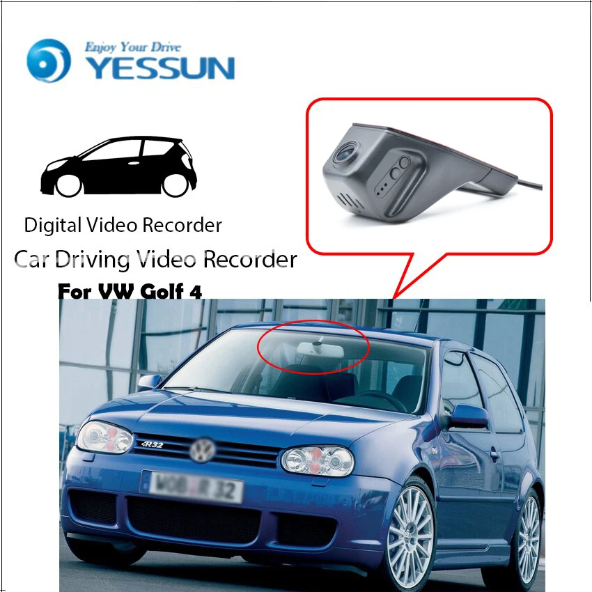 

YESSUN для VW Golf 4 Автомобильный видеорегистратор DVR мини-приложение управления Wifi камера регистратор видеорегистратор оригинальный стиль