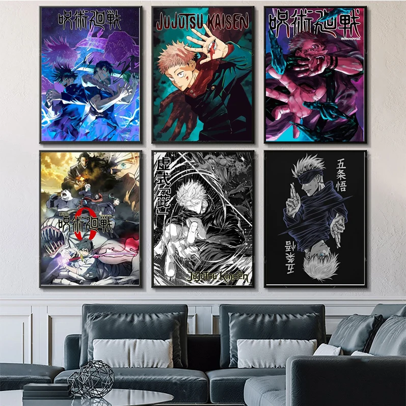 

Jujutsu Kaisen Japanese Anime Poster Anime Posters Sticky HD Quality Poster Wall Art Painting Study Wall Decor