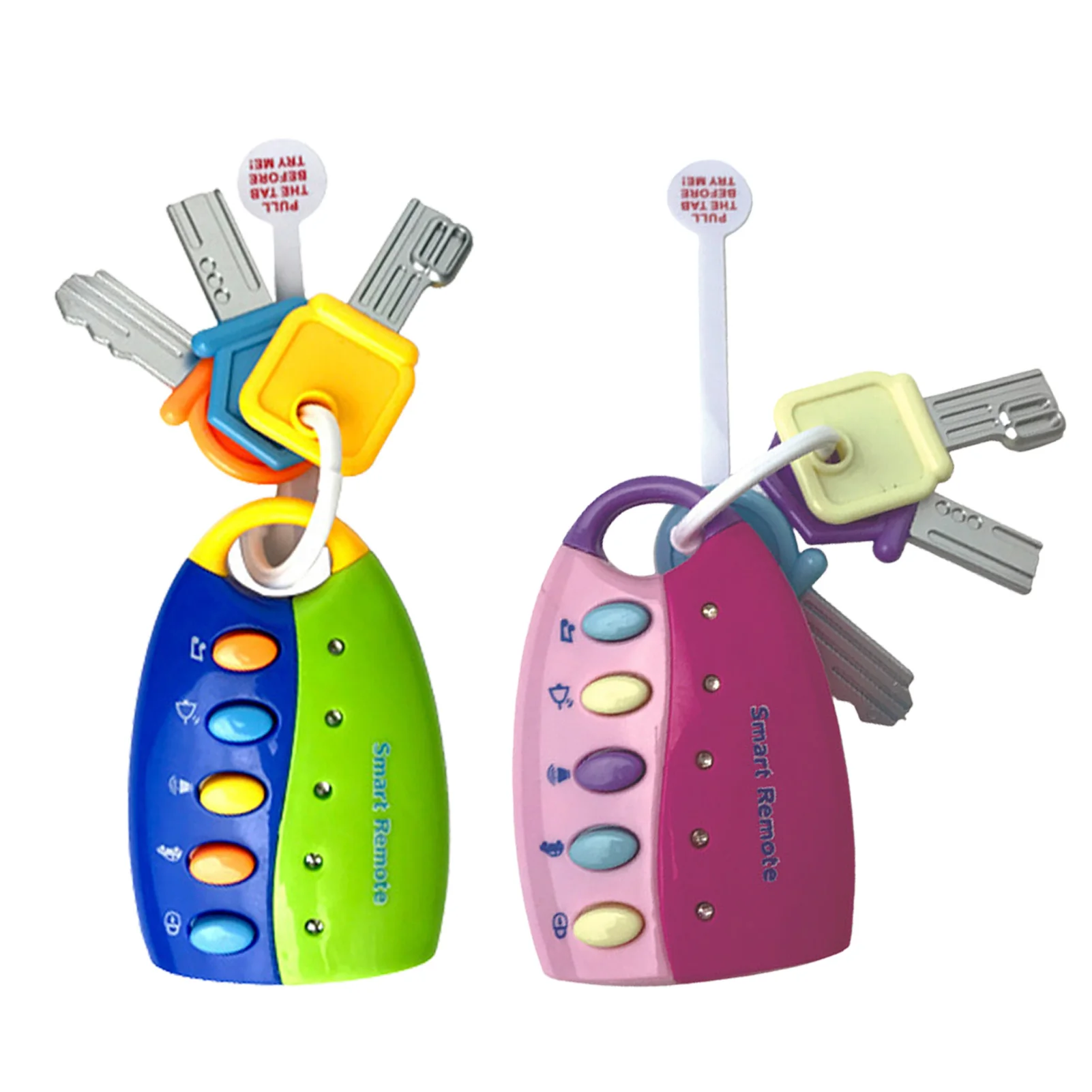 

Baby Keys Toys Baby Toy Musical Car Key Vocal Smart Remote Keys 3 Keys & Remote With 4 Fun Car Sounds Early Educational Toys For