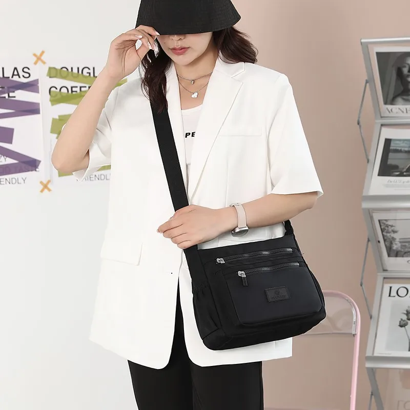 Nylon Women Shoulder Bag Fashion Female Travel Top-handle Handbag Multi-pockets Tote Girls Leasure Crossbody Bag