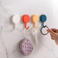 4pcs self adhesive wall hook strong without drilling coat bag bathroom door kitchen towel hanger hooks home storage accessories