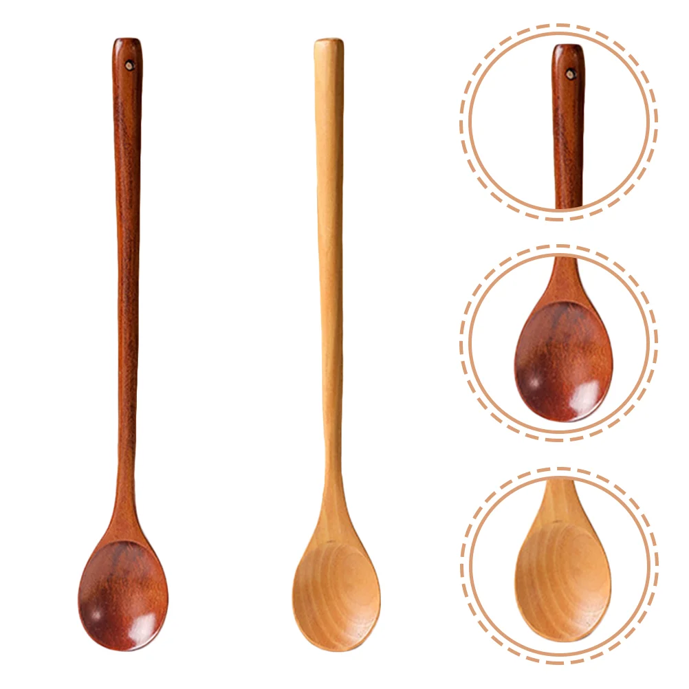 

Spoons Salad Wood Reusable Spoon Soup Serving Utensil Tong Woodenfood Ladle