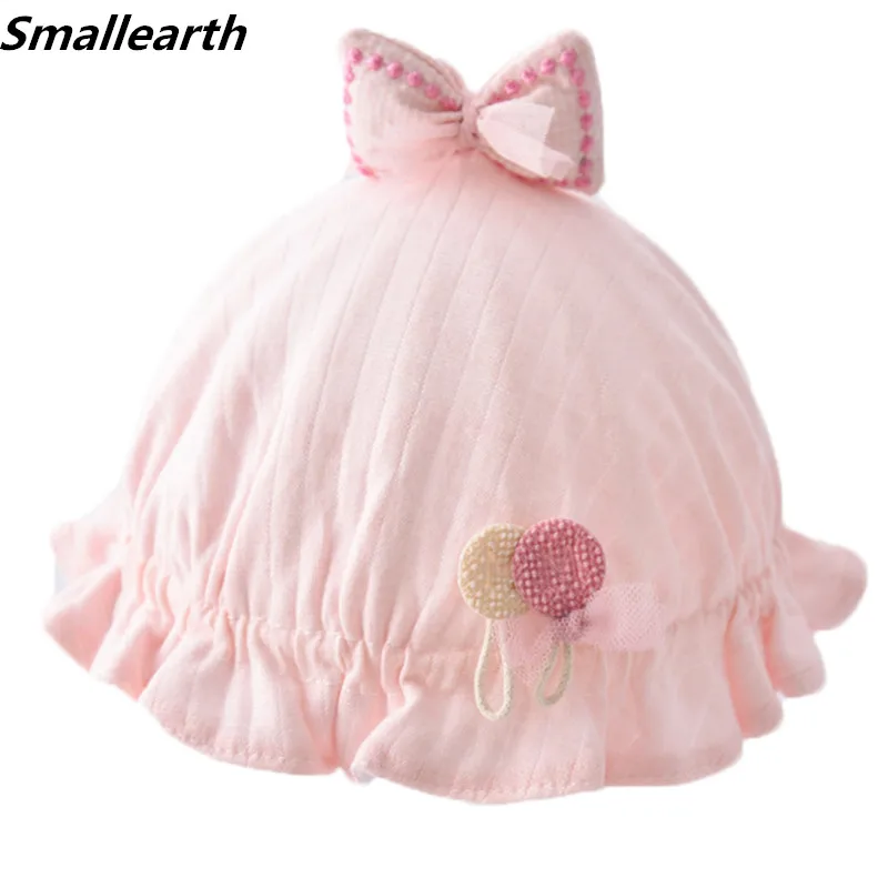 

New Spring Summer Baby Girls Hat Cotton Basin Cap Bonnet Infant Princess Baby Sun Hat Toddler Beanies Newborn Outdoor Hats