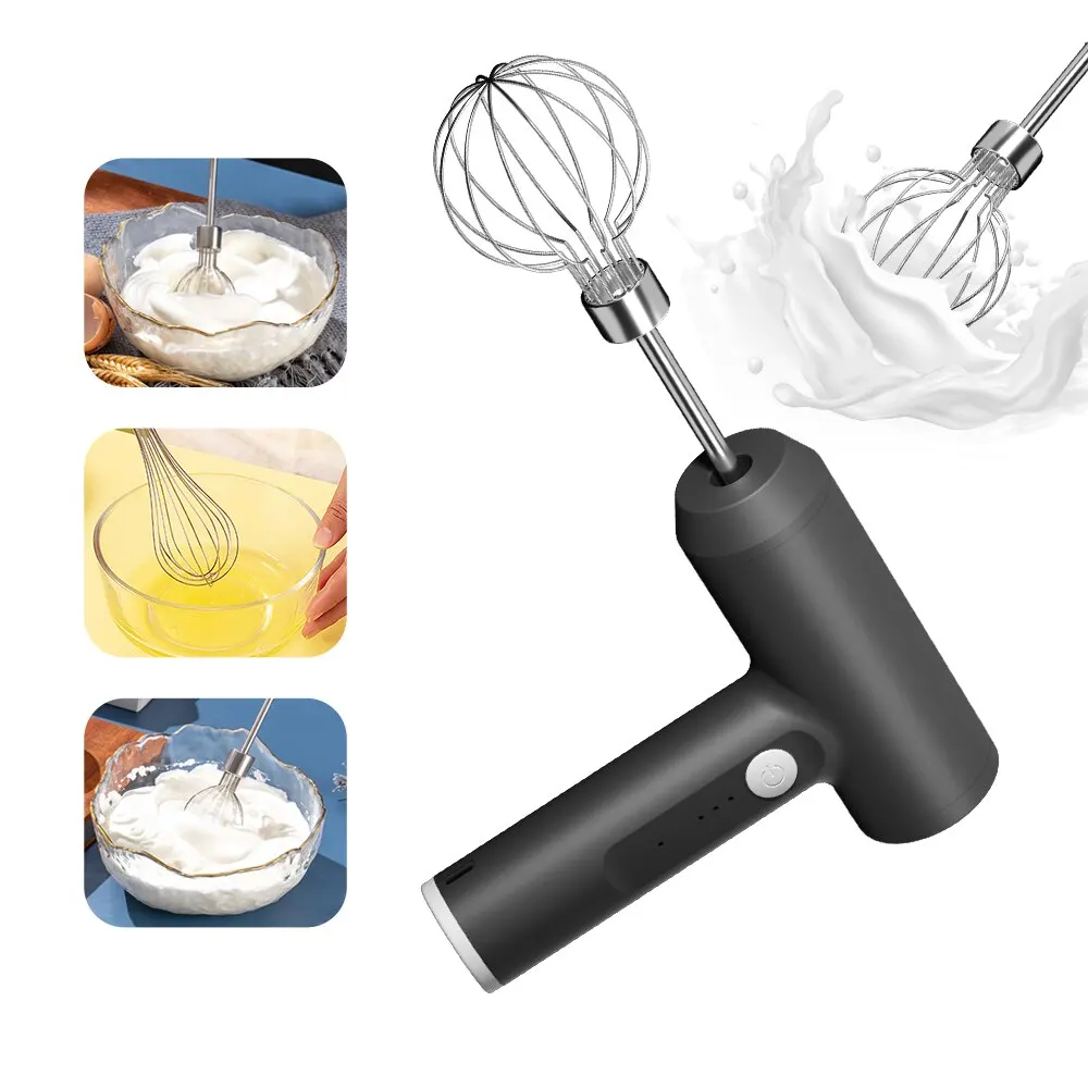 

Wireless Electric Food Mixer Portable 3 Speeds Egg Beater Baking Dough Cake Cream Hand Mixer Kitchen Tools Cooking Accessories