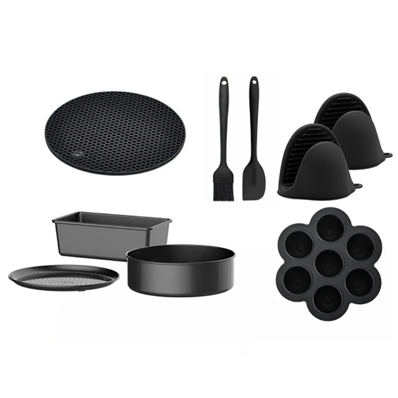 

Baking Set for Ninja Foodi 6.5,8Qt,Accessories Pot,Nonstick Bakeware Set with Multi-Purpose Crisper Pan,Loaf Pan