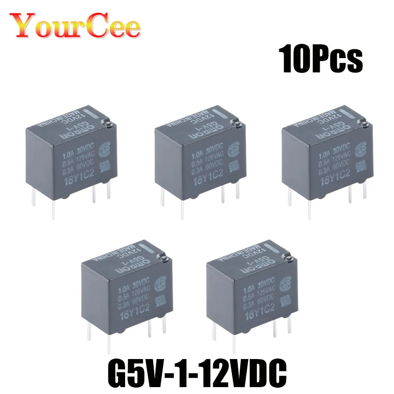 10 шт. реле Omron G5V-1-12VDC 125 в А 6-контактное 12 В постоянного тока |