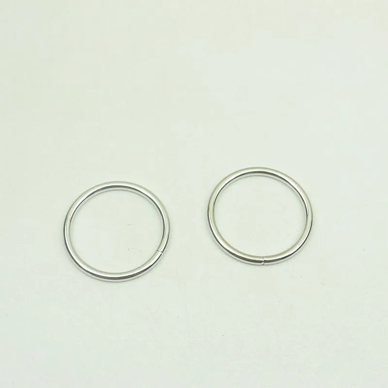 30Pcs Unwelded O Ring Metal Round Circle 38mm for Clothing Handbag Decoration Button Hardware Leather Crafts Accessories