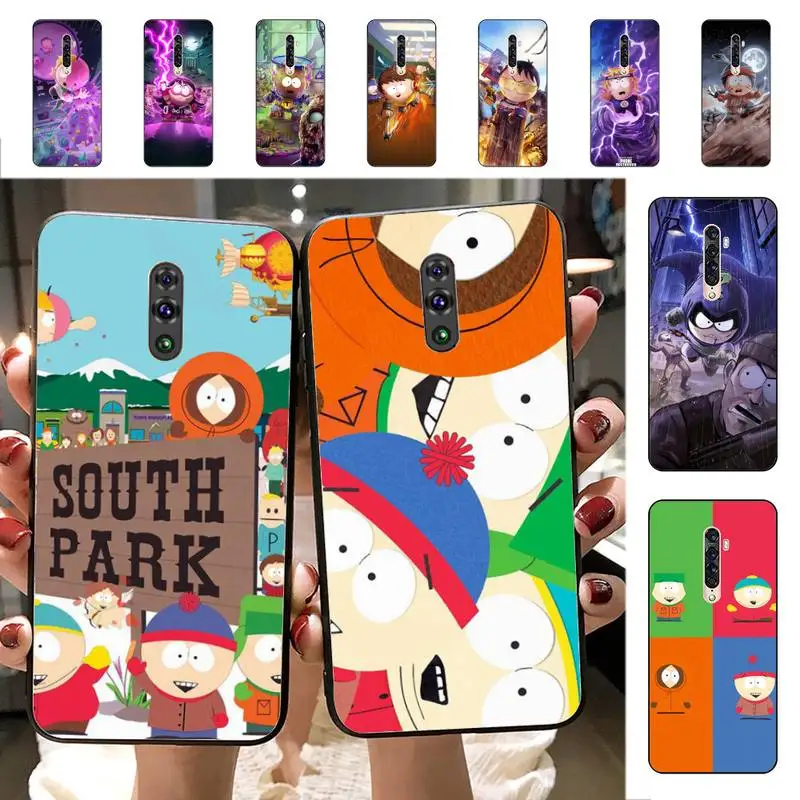 

S-South Cartoon Parks Phone Case for Vivo Y91C Y11 17 19 17 67 81 Oppo A9 2020 Realme c3