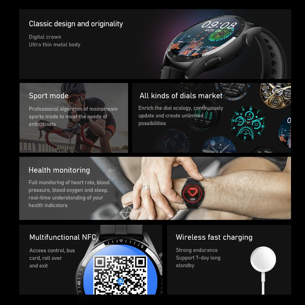 The New Listing Smartwatch Man Voice Assistant Men IP68 Waterproof Bluetooth Call Heart Rate Blood Oxygen Surprise Price images - 6