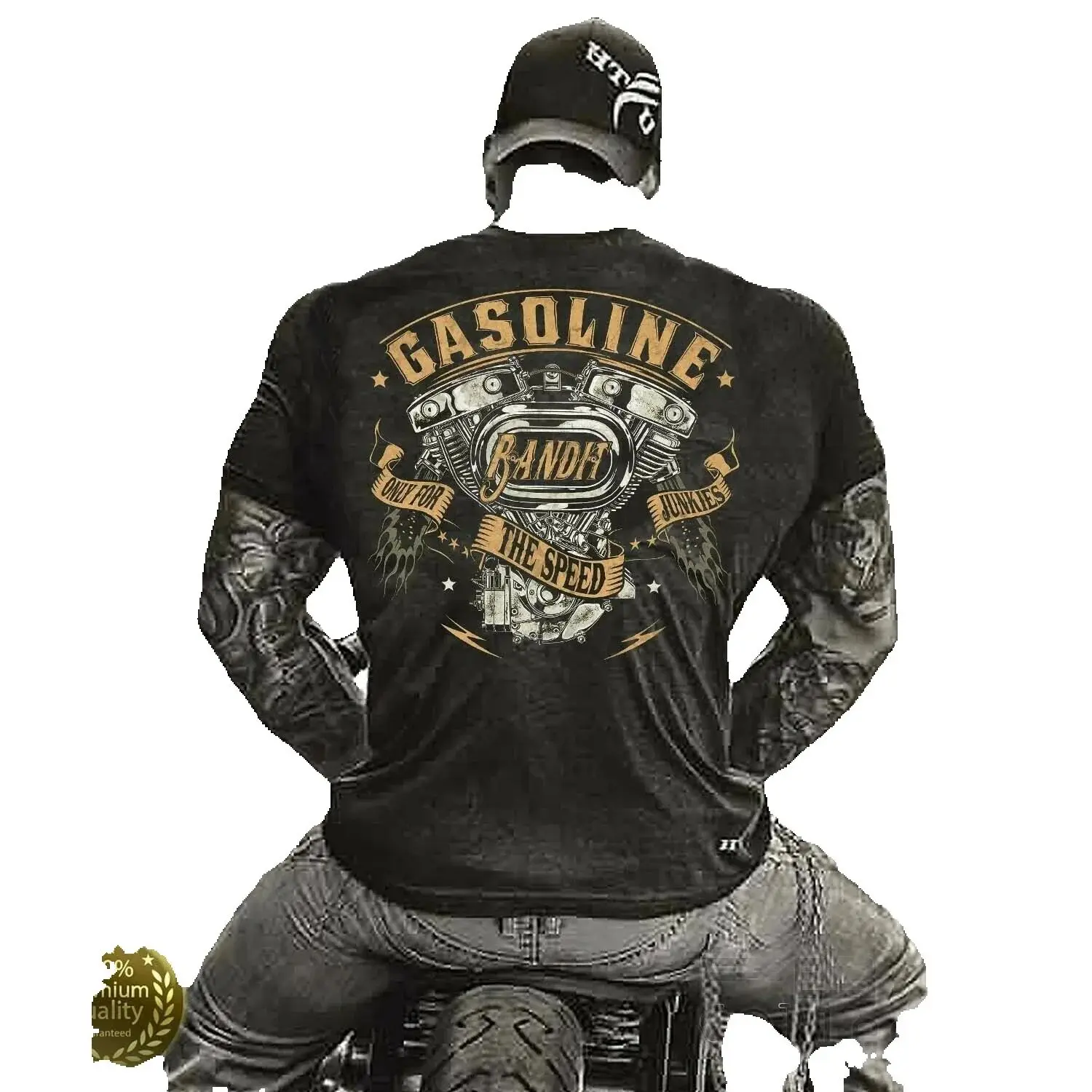 Фото Футболка Respect for Bikers V-Twin Engine Chopper Motorcyclist, повседневная мужская футболка из 100% хлопка с круглым вырезом и короткими рукавами №2