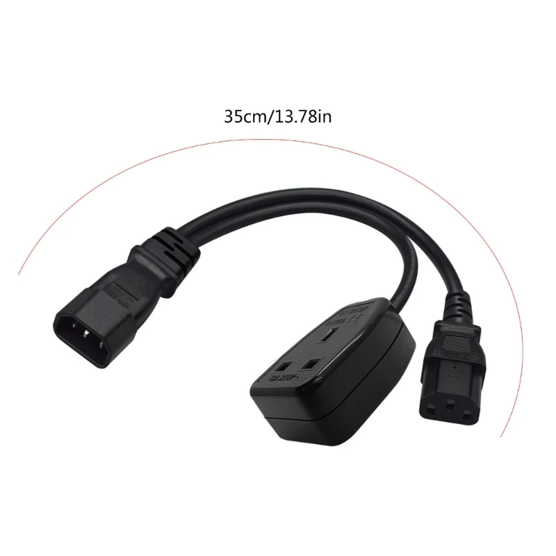 Разветвитель Y-образного типа IEC320 C14–C13+UK переходной кабель блока питания IEC 320 C14