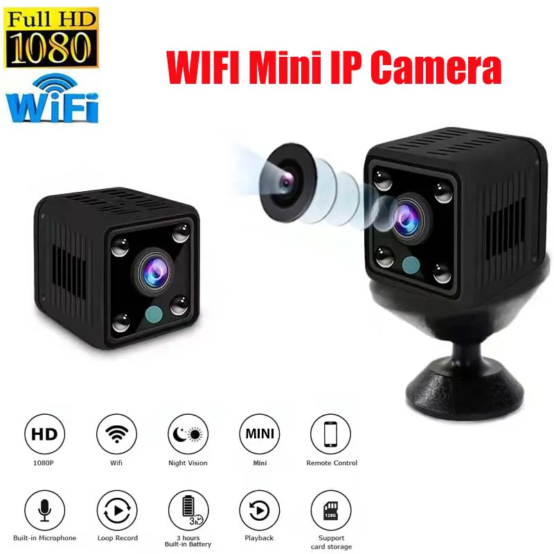 

Беспроводная мини-камера видеонаблюдения, Wi-Fi, HD 1080P