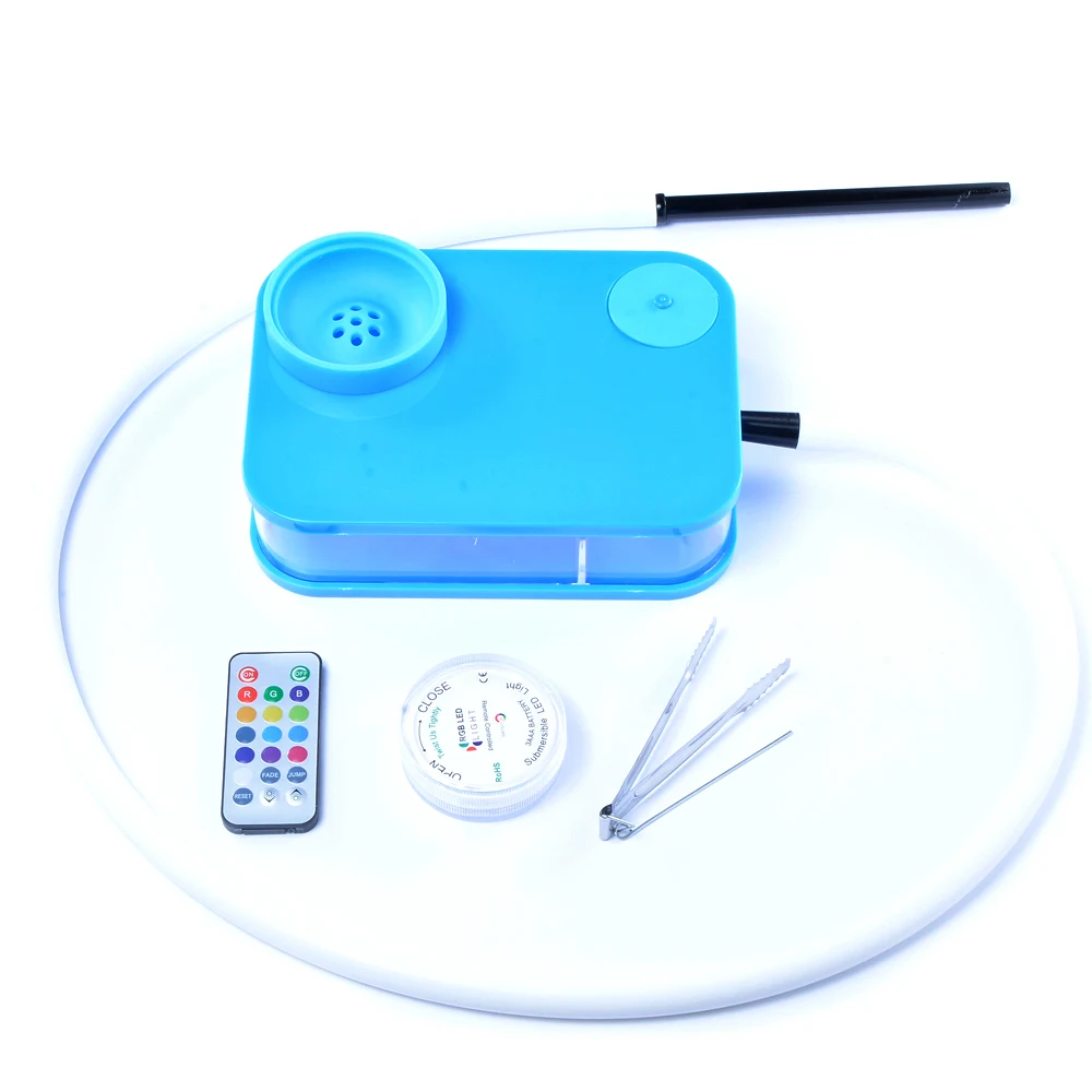

Acrylic Hookah Set for Smoking Book Style Car Shisha with LED Light Bowl Hose Tongs CharCoal Holder Narguile Chicha Accessories