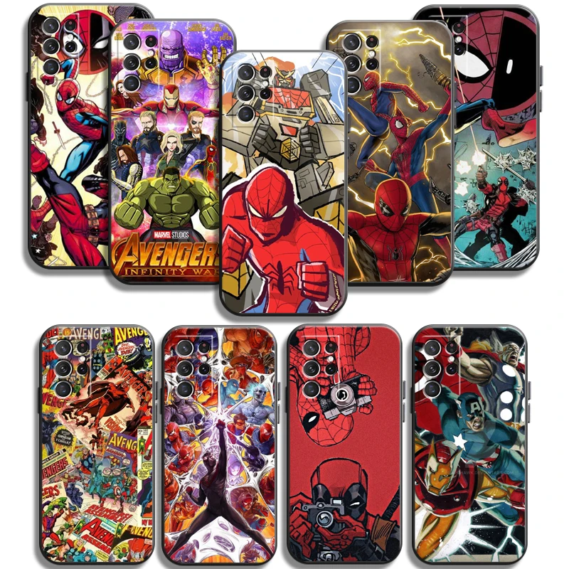 

Marvel Heroes Phone Cases For Samsung Galaxy S20 FE S20 Lite S8 Plus S9 Plus S10 S10E S10 Lite M11 M12 Funda Back Cover Carcasa