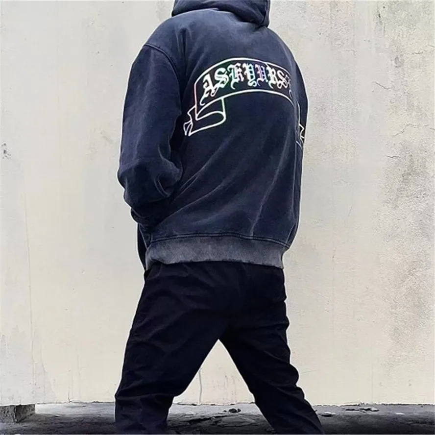 2022 Светоотражающая толстовка с логотипом ASKYURSELF для мужчин и женщин худи