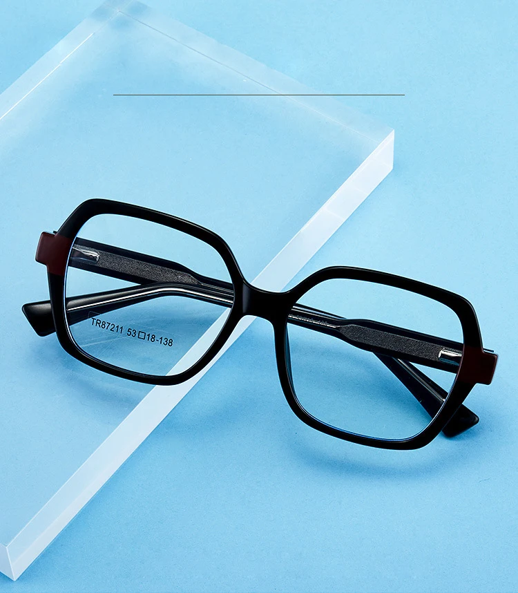 

Новинка 2023, модные женские квадратные очки голубого цвета с защитой от солнца, очки TR90, мужская оправа, очки для чтения и офиса