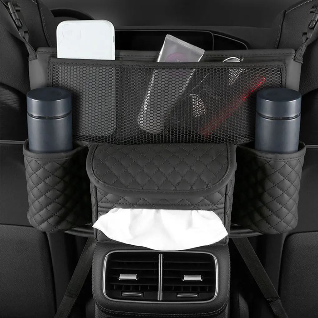 

Car Seat Organizer With Car Storage Pockets Sturdy Durable And Spacious Leather Car Seat Organizer