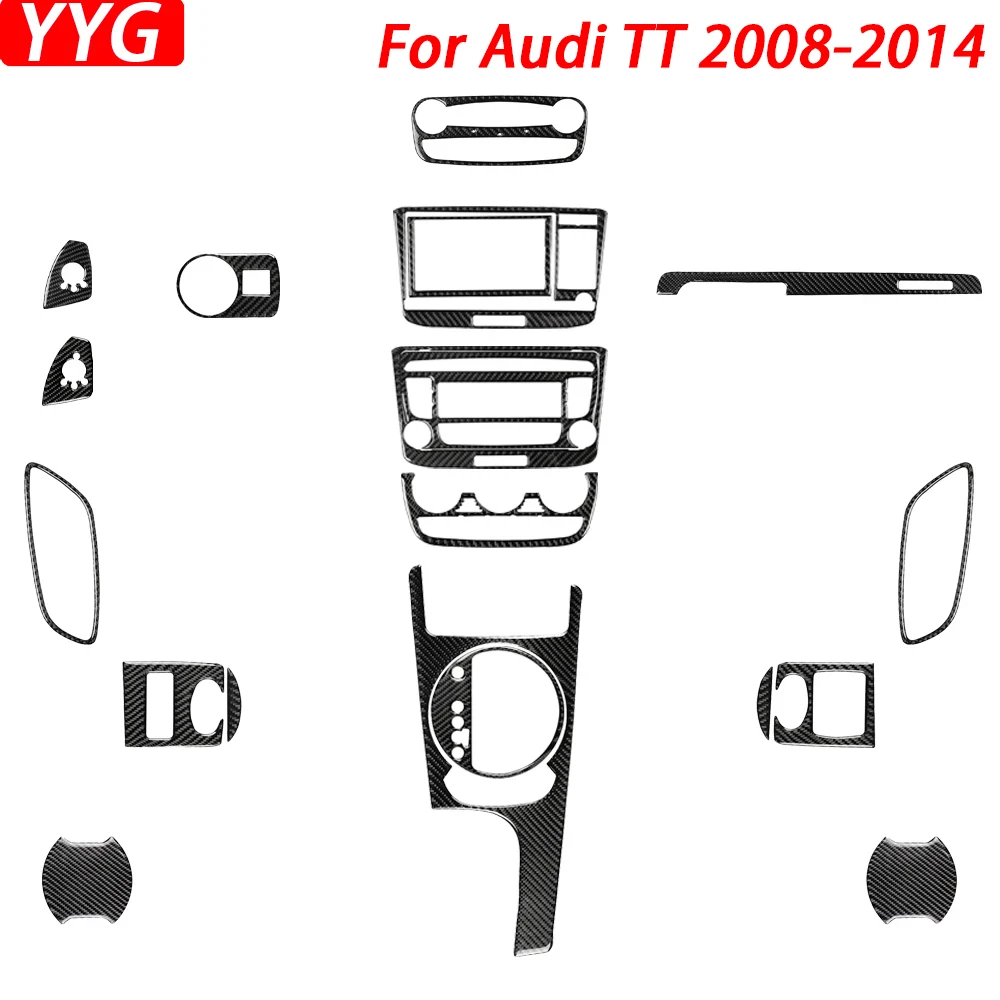Для Audi TT 8N 8J MK123 TTRS 2008-2014 углеродное волокно переключение передач навигация CD
