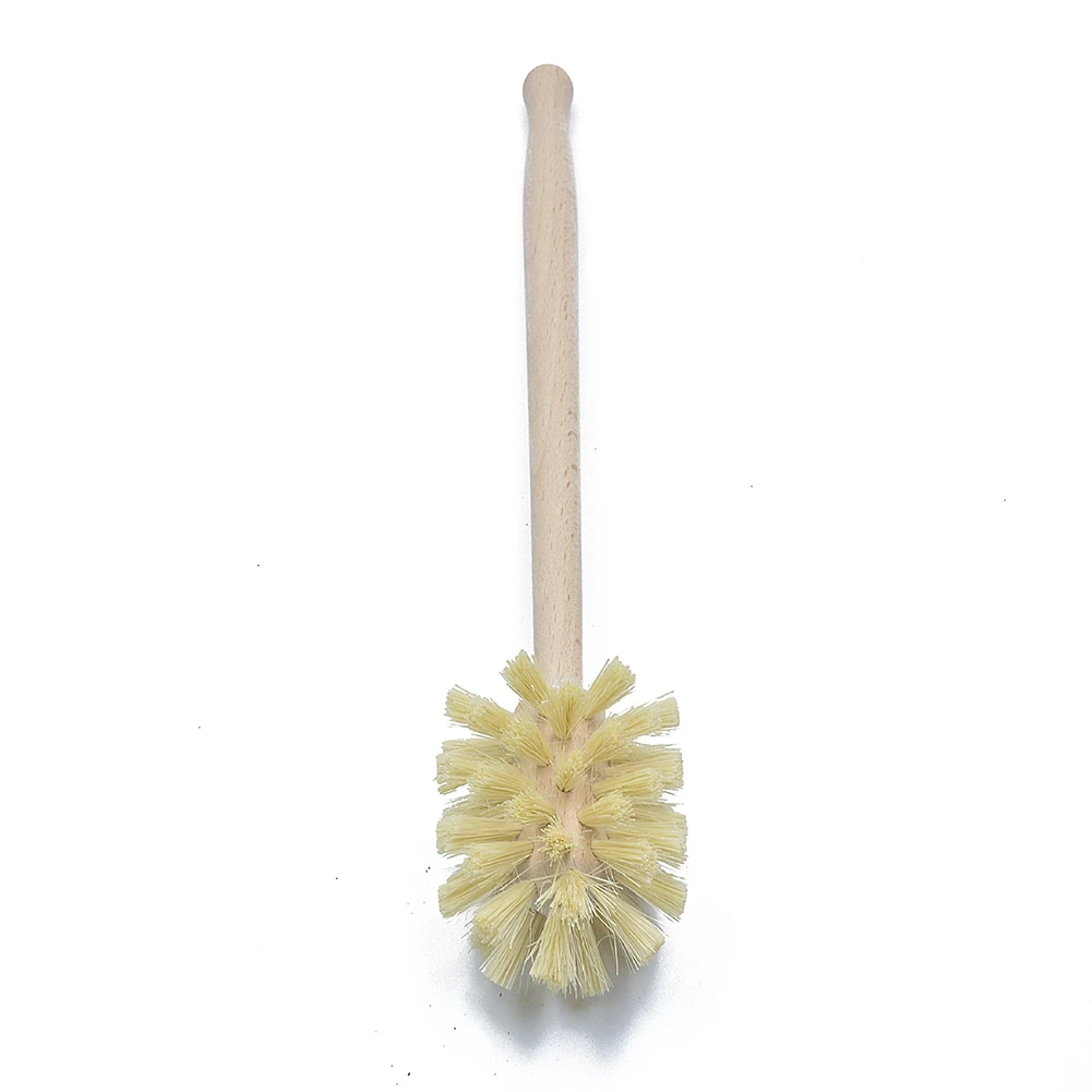 

Toilet Brush, Wood Toilet Brush Made of Beechwood, Strong Jute Bristles with 360° Cleaning Power