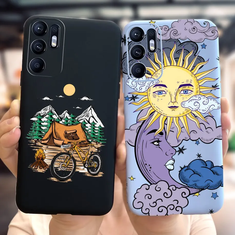 Чехол для OPPO Reno6 Z Модный мягкий защитный чехол с цветочным рисунком Reno 6 4G 5G CPH2251