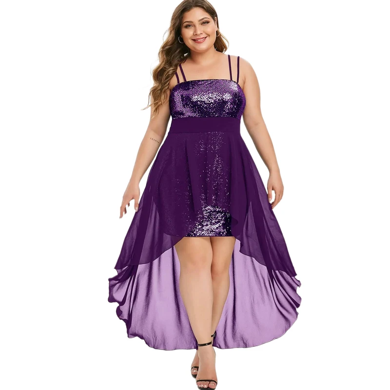 Women Fashion Spaghetti Strap Plus Size Mini Slip Dress Women Sexy Slim Bodycon Party Dress Sequins Bling Glitter Short Dress