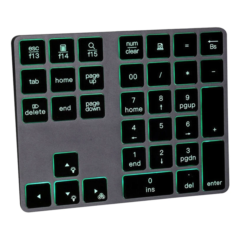 

1 Piece Backlight Bluetooth Numeric Keypad Aluminum Numpad Keyboard For PC Laptop