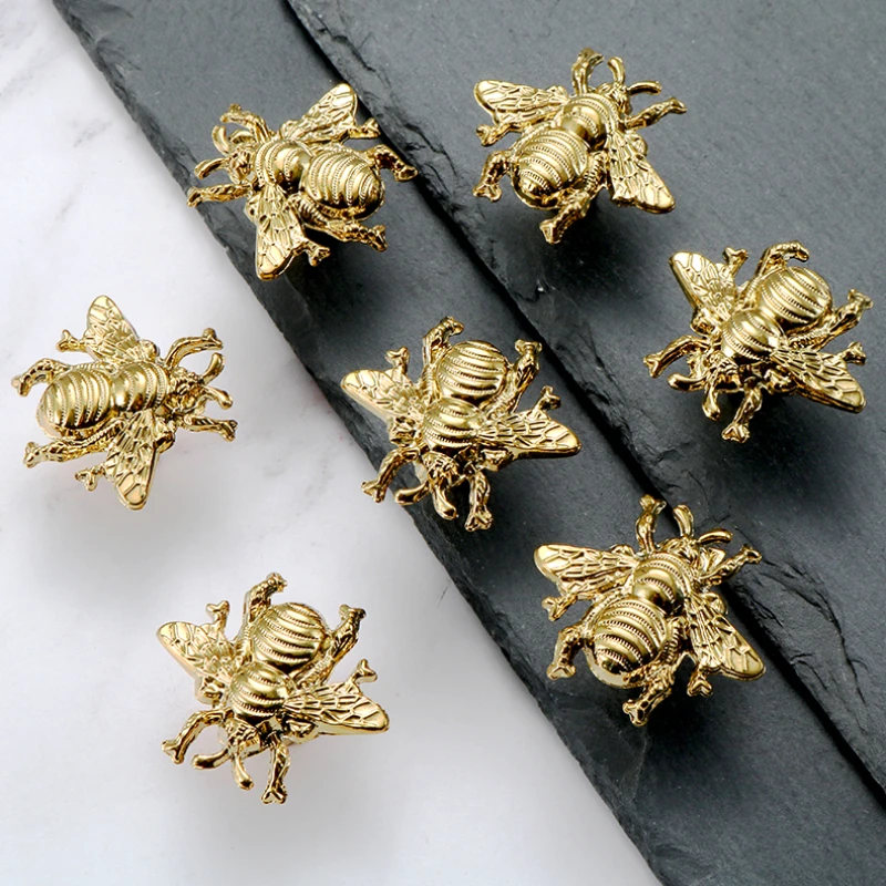 Ручка из 100% латуни для детской комнаты ручка шкафа в форме пчелы кухонной