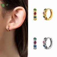 yuxintome 925 sterling silver hoop earrings vintage luxury zircon earrings high quality fashion women gold earrings ear clips