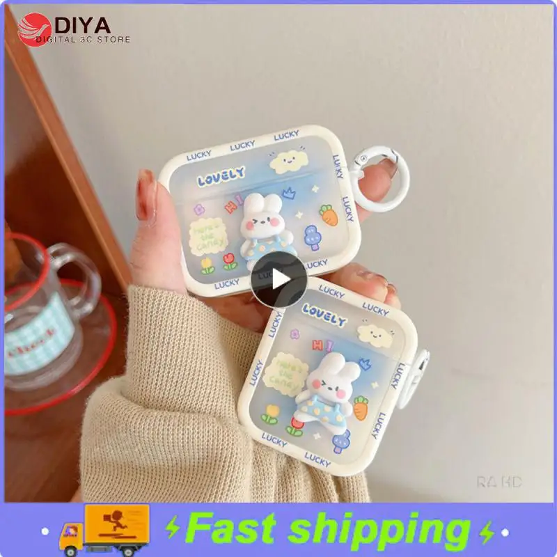 

For Airpods 2 Cartoon Headphone Set Carry Suitable For Airpods Pro2 Protective Case Cartoon For Apple Cute Rabbit Shockproof