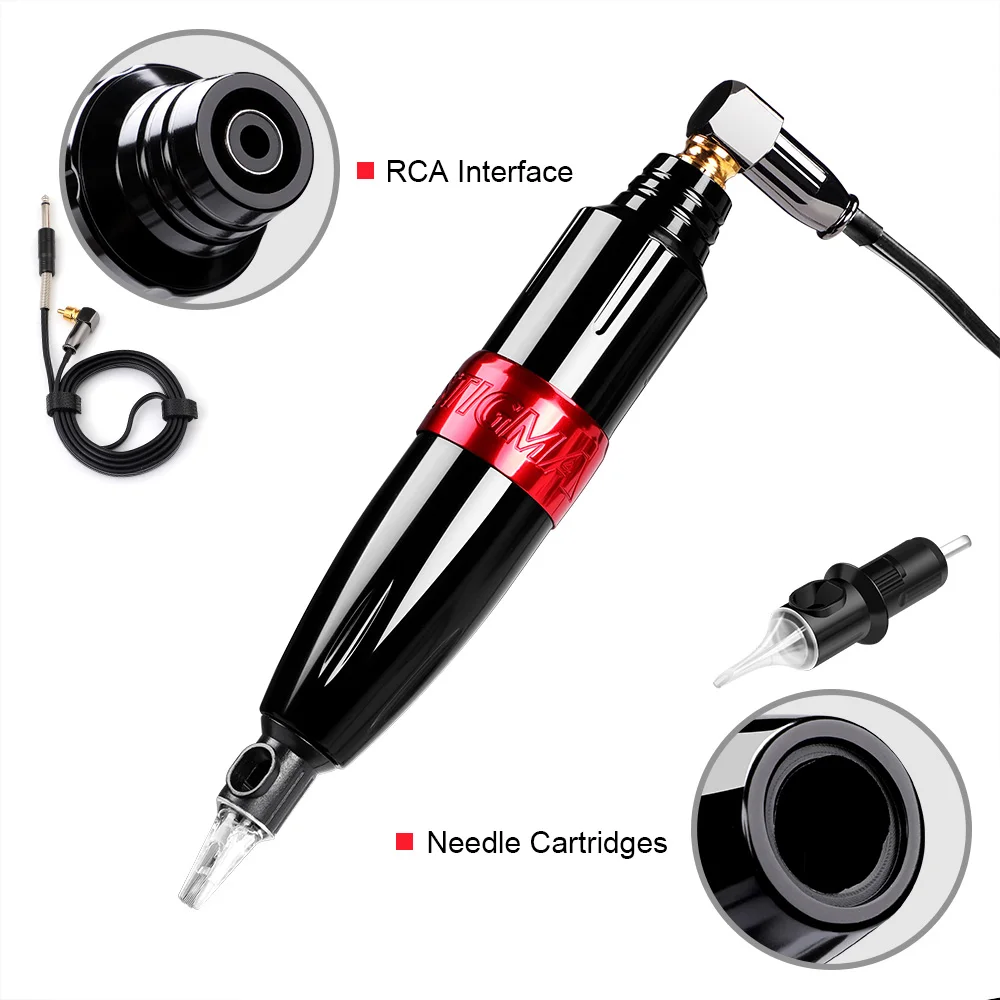 Professional Rotary Tattoo Pen Powerful Motor RCA Connector Permanent Makeup Cartridge Rotary Tattoo Machine for Tattoo Artists