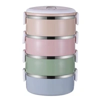 stainless steel double insulated lunchbox students bento box multilayer composite seal preservation lunch box gift
