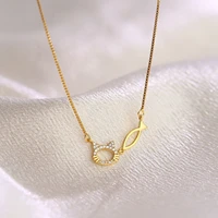 cat and fish necklace fashion cute bunny anime necklaces for women 2022 new trendy luxury romantic lovely wedding jewelry gifts