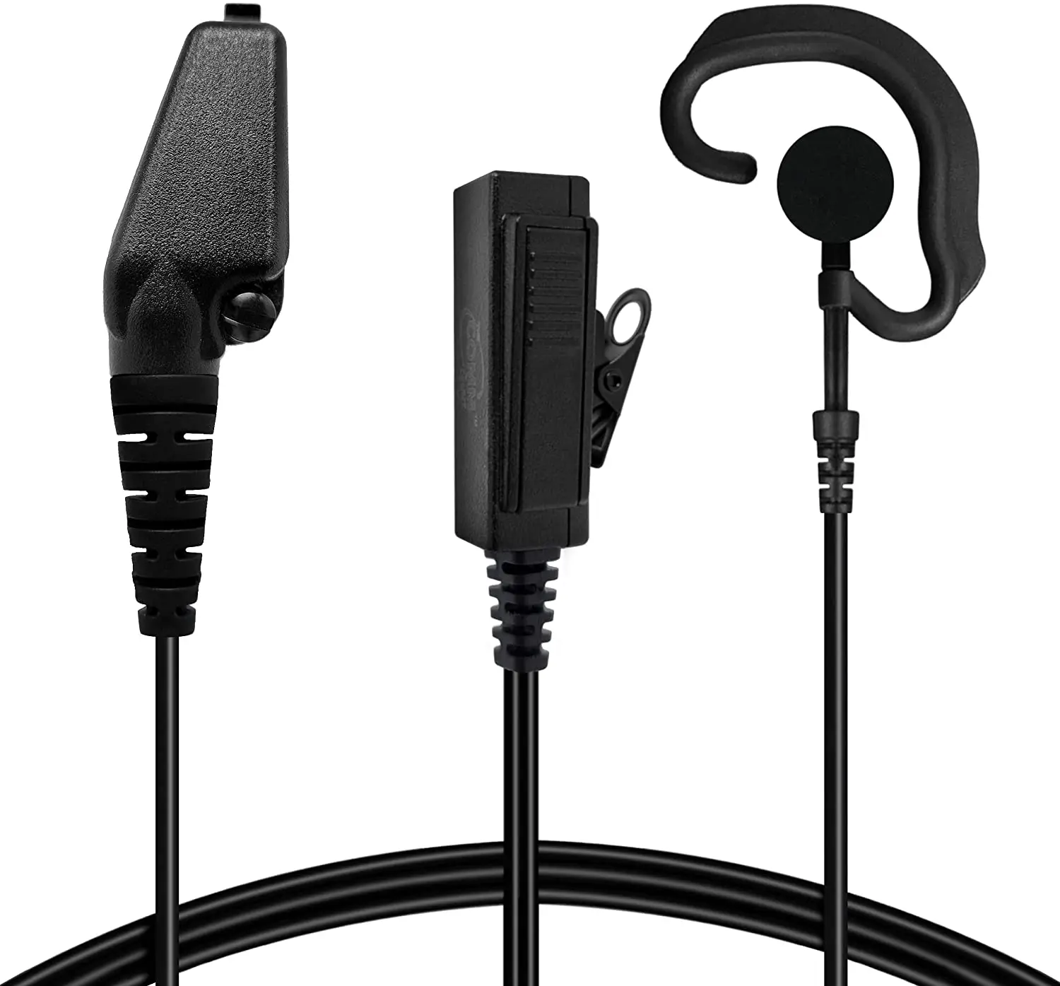 NEXEDGE P25 NX-210 NX-300 NX-520 Professional 1-Wire Earhook Earpiece Headset Compatible with Kenwood Multi-Pin Two Way Radios