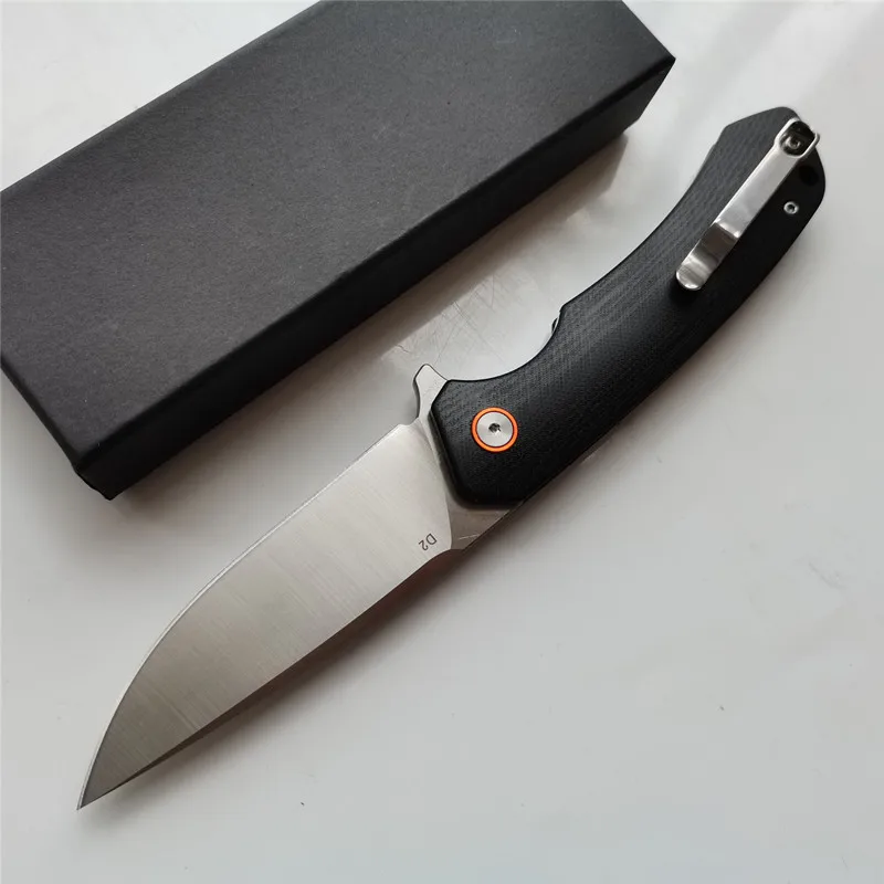 

J146 Folding Knife Pocket D2 Blade Tactical Survival Outdoor G10 handle Jackknife Hunting Gift Kitchen EDC Camping Knife
