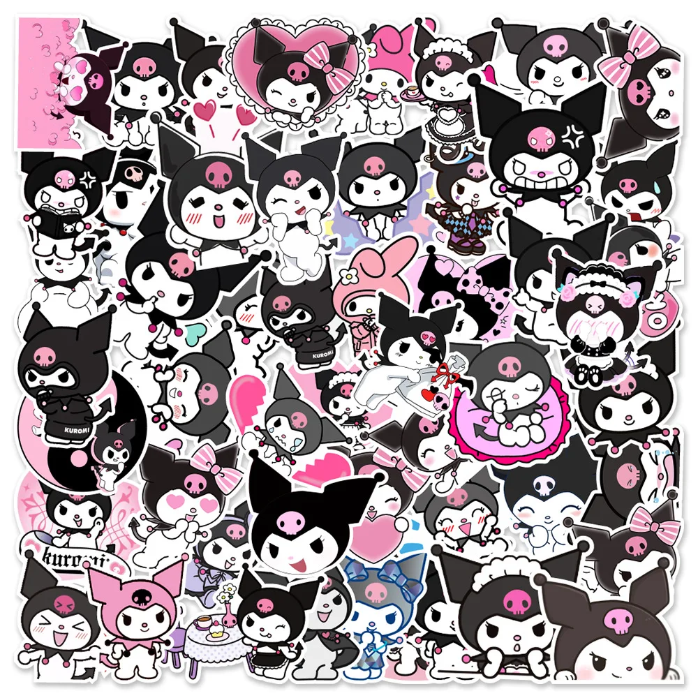 

50Pcs Sanrio Kulomi Stickers Cartoon Waterproof Sticker Decals for Kids Toys