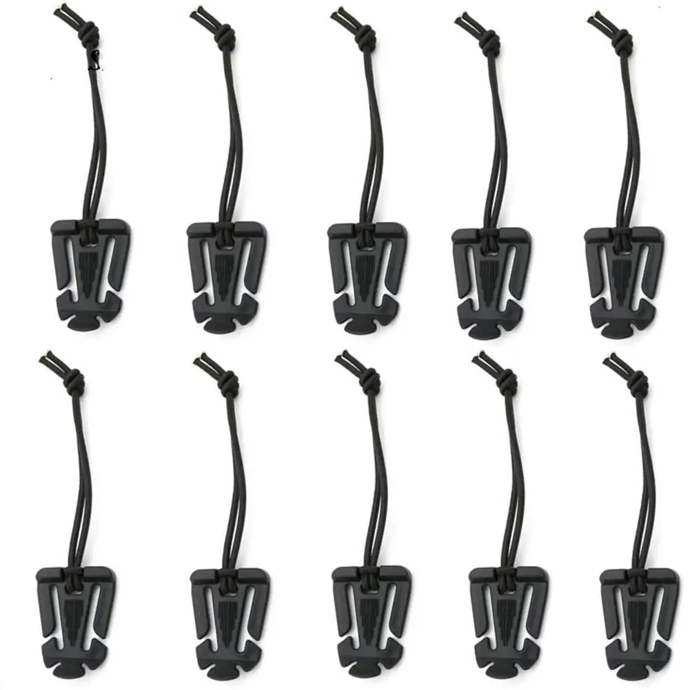 

10Pcs Tactical Gear Clip Molle Web Dominators With Elastic Strings For Backpack Webbing Straps Molle Attachments Dropshipping