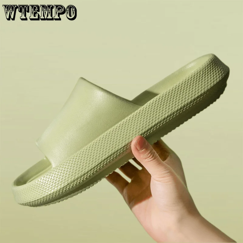 Summer Super Soft Shoes Cloud Slippers Indoor Mute Bathroom Anti-slip Slide Eva Beach Flip Flops Men Ladies Leisure Sandals