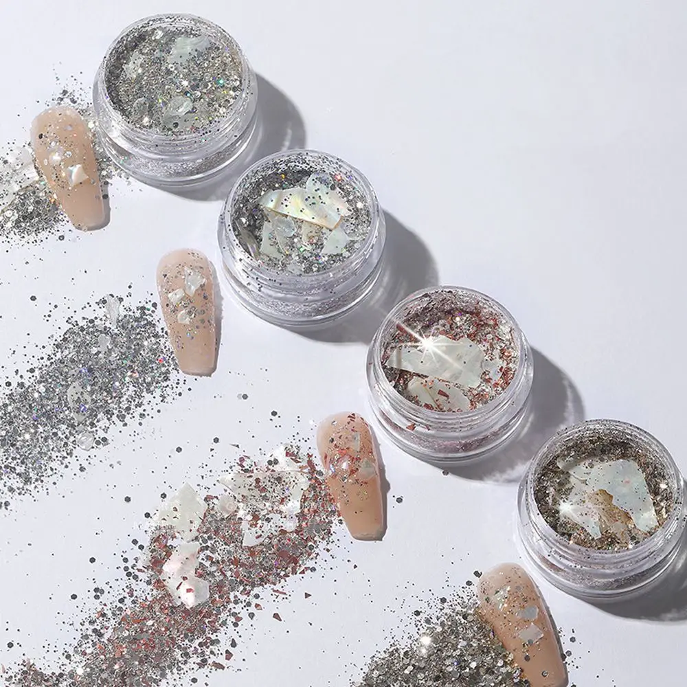 

DIY Paillette Nail Charms Manicure Accessories Abalone Shell Flakes Abalone Slice Nail Art Decoration Nail Sequins