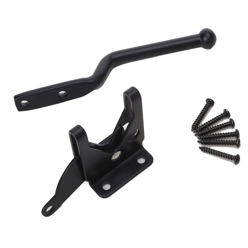 

Черный Оцинкованный Железный Дверной Замок, Пряжка, Защитная Защелка, Фотоболт, Скользящий Замок Для Двери Сарая