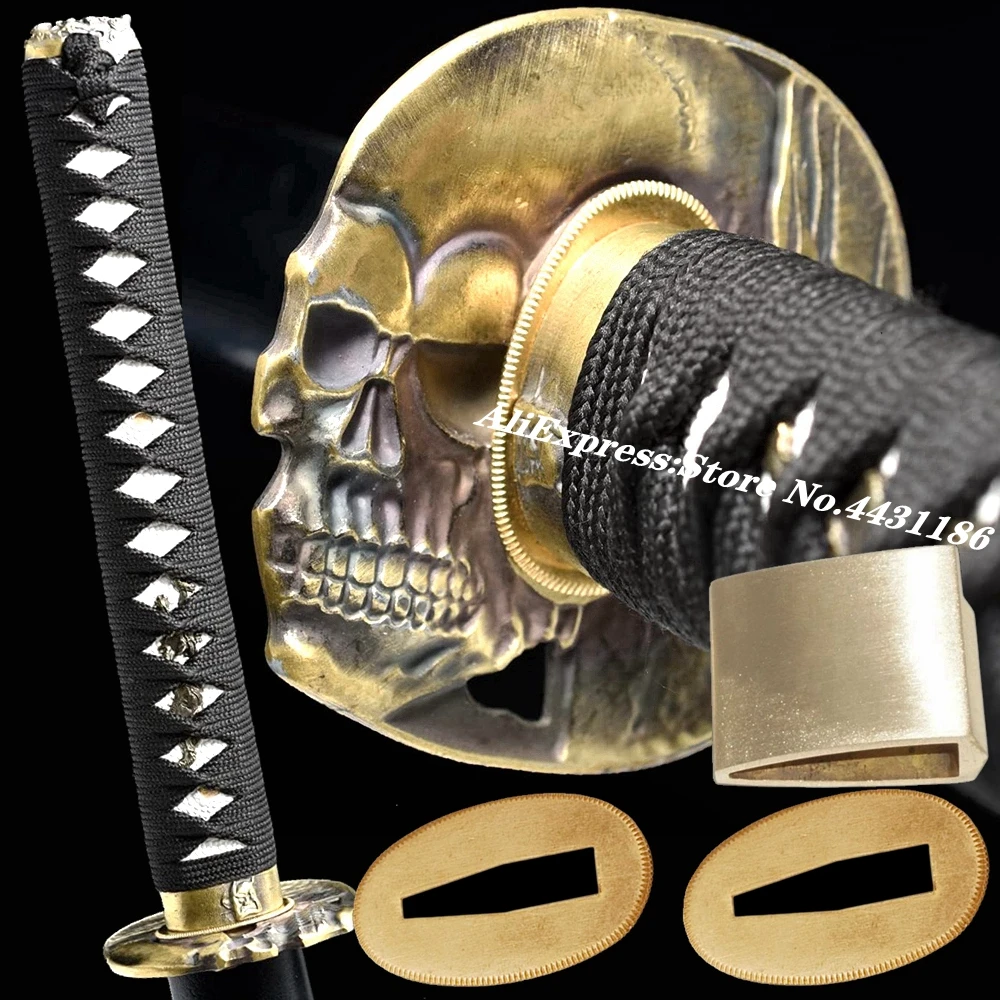 

Японский самурайский меч, набор фитингов для рукояти 26 см, черный