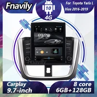 fnavily 9 7 android 10 car radio for toyota yaris l vios video navigation dvd player car stereos audio gps dsp bt 4g 2016 2019