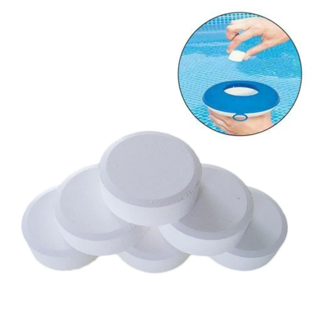 

50pcs Water Cleaning Algaecide Tub Clarifier Outdoor Spa Effervescent Practical Non Toxic Multifunction Swimming Pool Tablets