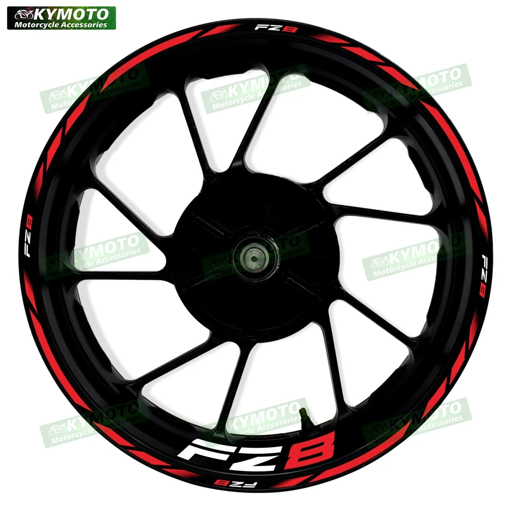 

17 дюймовые наклейки на передние и задние колеса для мотоцикла Yamaha FZ8 FZ 8, модифицированные Водонепроницаемые Светоотражающие наклейки на обод колеса